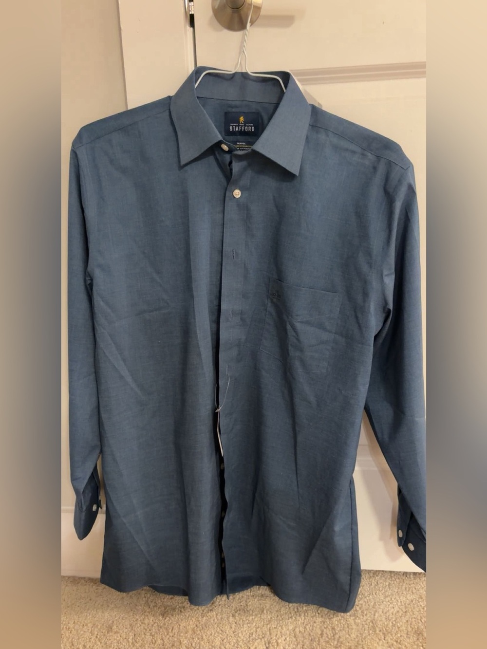 Stafford Men's Blue Dress Shirt